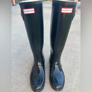 Like new black Hunter boots women’s size 9 US
